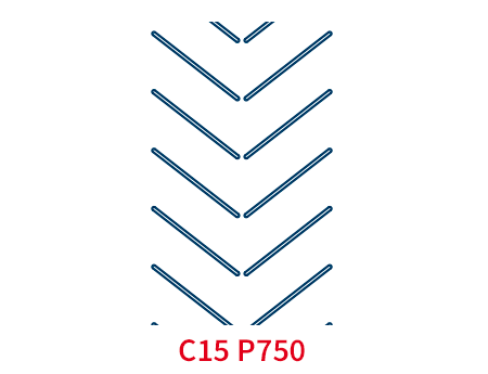 Шевронная лента C15 P750 EP400