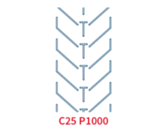 Шевронная лента C25 P1000 EP500